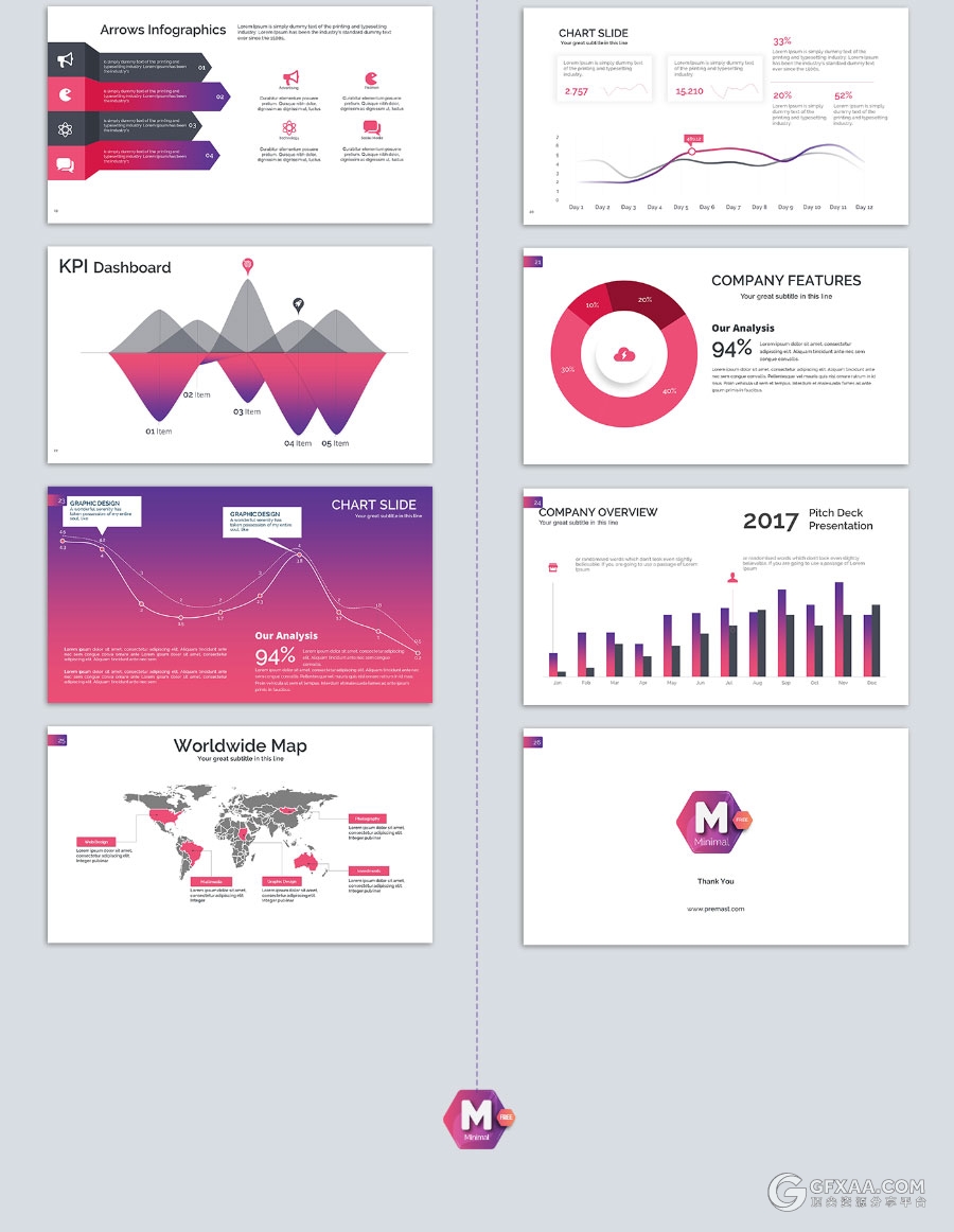 紫色渐变精美设计商务多用途PPT模板 - 顶尖PPT