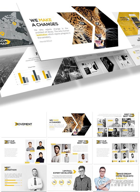 55页商务分析汇报PPT模板7种颜色主题 - 顶尖PPT