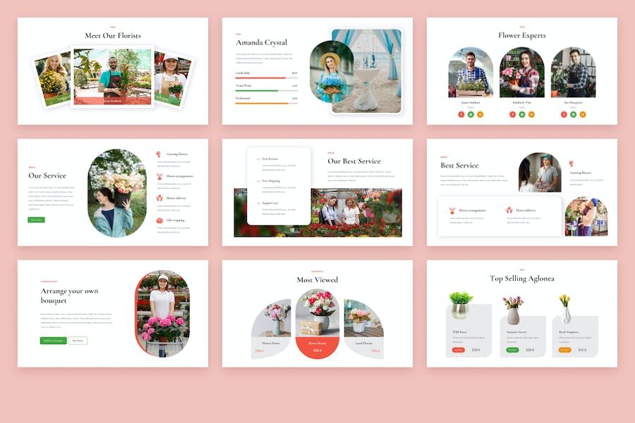 花店主题keynote模板 - 顶尖PPT