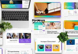 创意数字资源设计展示Keynote模板 - 顶尖PPT