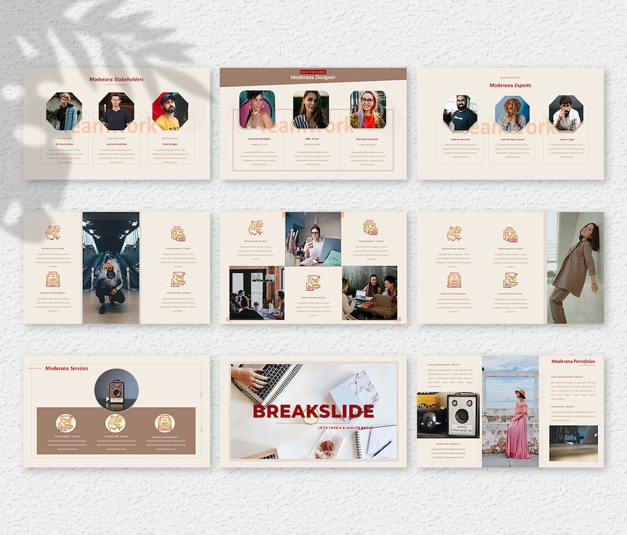 现代创意商务活动内容展示PowerPoint模板 - 顶尖PPT