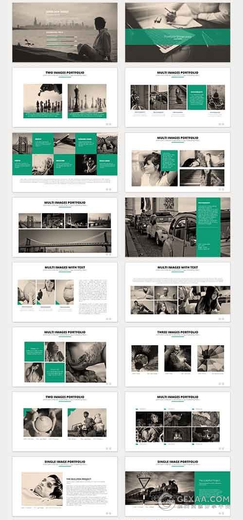 55页绿色扁平化商务PPT模板 - 顶尖PPT