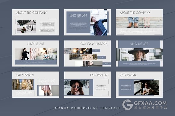 70多页文艺唯美系列摄影图片展示PPT模板 - 顶尖PPT