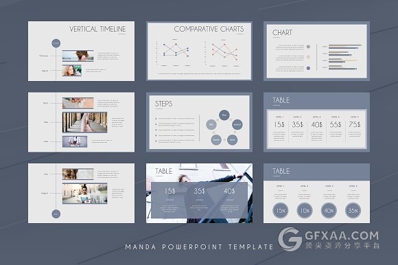 70多页文艺唯美系列摄影图片展示PPT模板 - 顶尖PPT