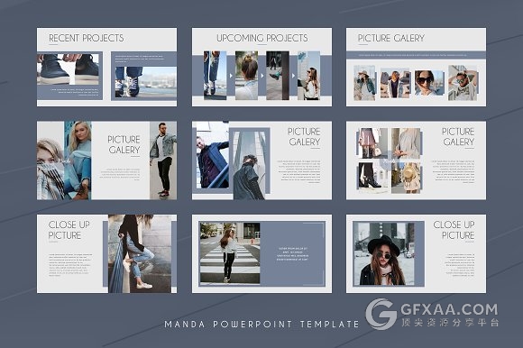 70多页文艺唯美系列摄影图片展示PPT模板 - 顶尖PPT