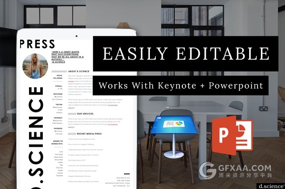 白底简约风格个人简历PPT+KEY模板 - 顶尖PPT