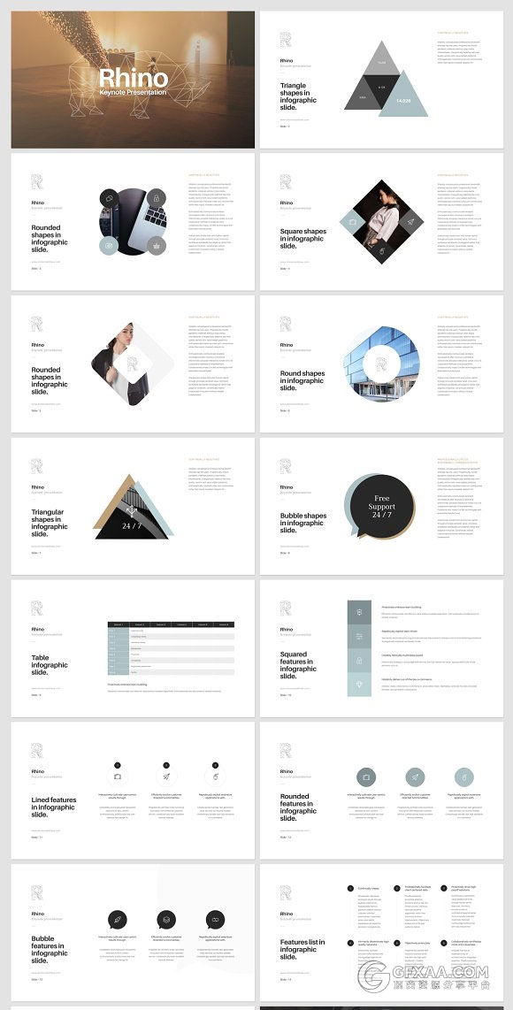 115页极简风格商务多用途keynote模板 - 顶尖PPT