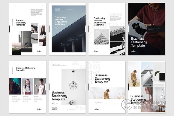 50多页A4尺寸简约画册keynote模板 - 顶尖PPT