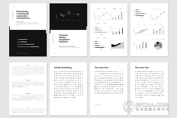 50多页A4尺寸简约画册keynote模板 - 顶尖PPT