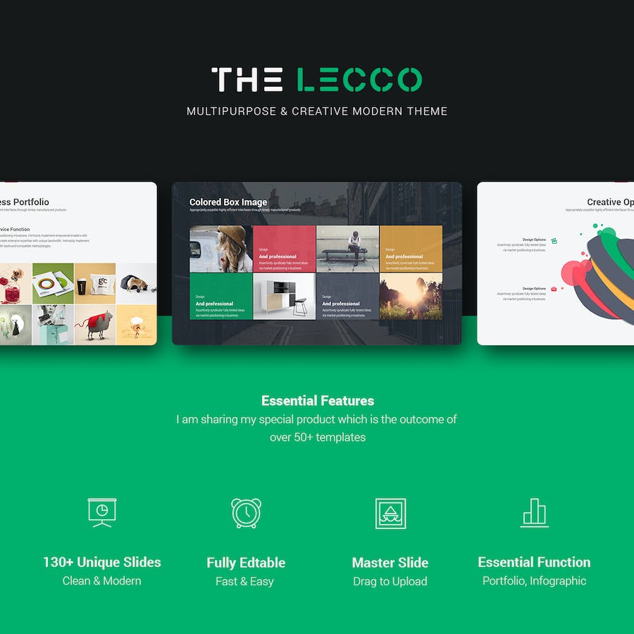 简约创意商务风格数据图形keynote模板 - 顶尖PPT