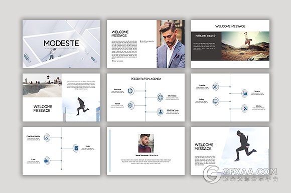 90多页简约文艺风格商务多功能keynote模板 - 顶尖PPT