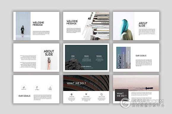 90多页简约文艺风格商务多功能keynote模板 - 顶尖PPT