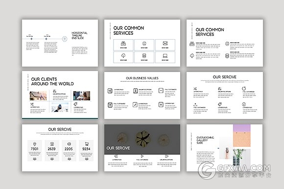 90多页简约文艺风格商务多功能keynote模板 - 顶尖PPT