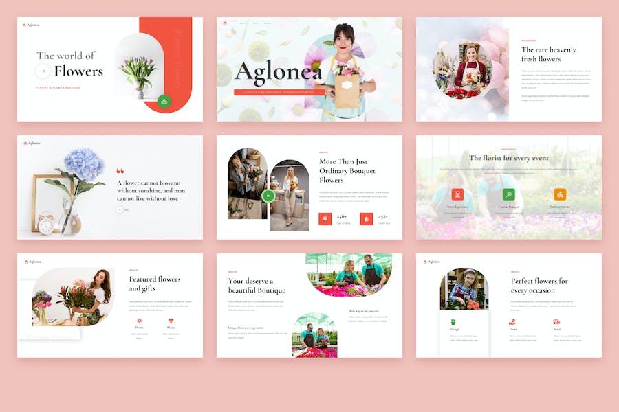 花店主题keynote模板 - 顶尖PPT