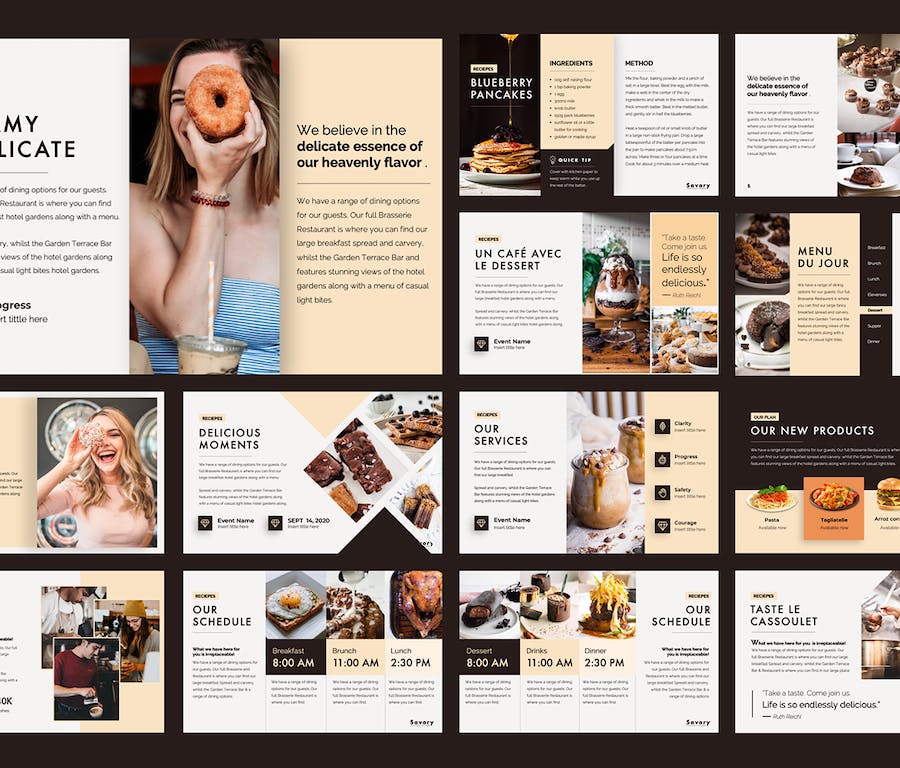 餐厅介绍品牌推广运营规划展示PPT模板 - 顶尖PPT