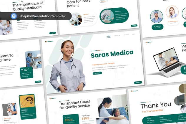医院日常运营学术交流患者服务keynote模板 - 顶尖PPT