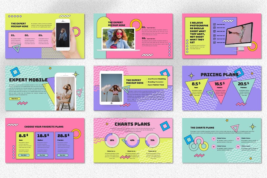 90后时尚趋势分析研究Keynote模板 - 顶尖PPT