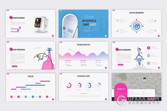 10种配色57页创意杂志风格PPT模板 - 顶尖PPT