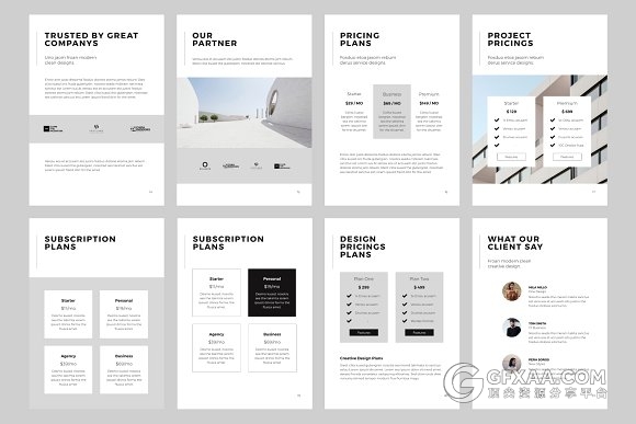 135页A4尺寸规格简约文艺风格keynote模板 - 顶尖PPT