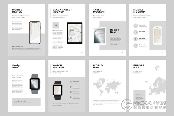 135页A4尺寸规格简约文艺风格keynote模板 - 顶尖PPT