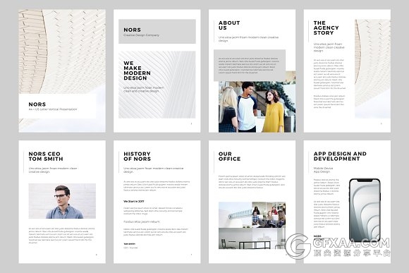 135页A4尺寸规格简约文艺风格keynote模板 - 顶尖PPT