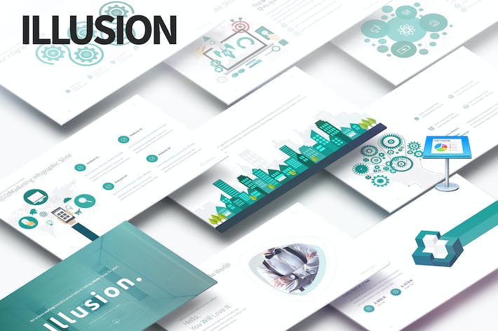 商务工作计划总结数据分析信息图形图表keynote模板 - 顶尖PPT