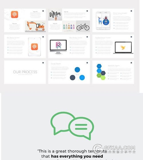 71页简约商务风格PPT模板24种配色文件 - 顶尖PPT