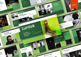 绿色环保理念商务企业宣传PPT模板 - 顶尖PPT