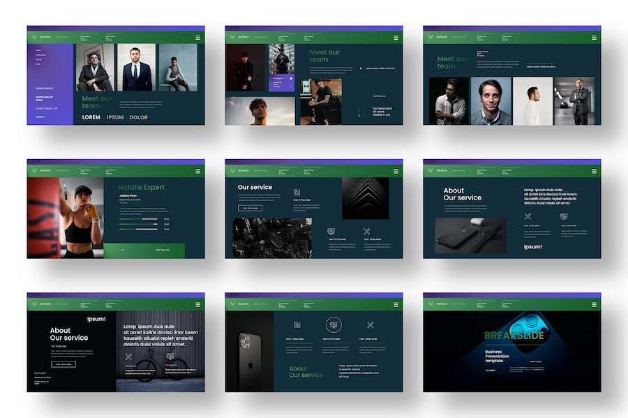 商务风格团队介绍产品展示PPT模板 - 顶尖PPT