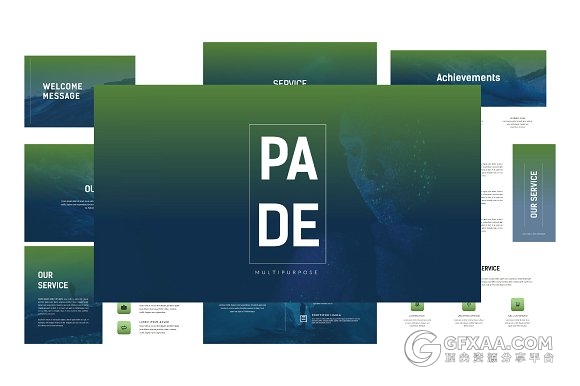 55页简约渐变色系产品展示keynote模板 - 顶尖PPT