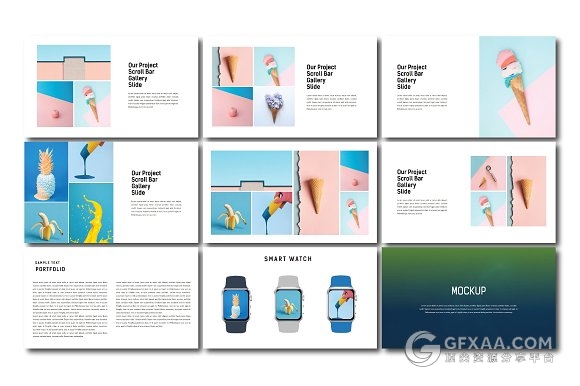 55页简约渐变色系产品展示keynote模板 - 顶尖PPT