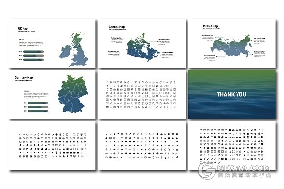 55页简约渐变色系产品展示keynote模板 - 顶尖PPT
