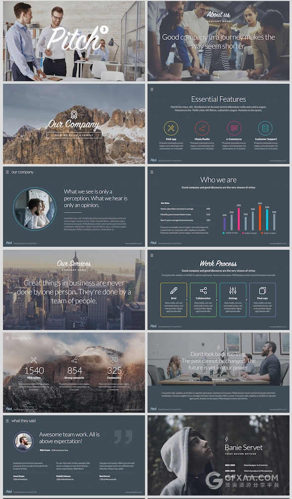 120多页精美设计商务多用途动画PPT模板 - 顶尖PPT