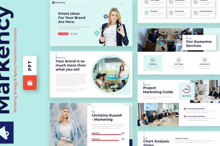 企业市场营销策略规划展示PPT模板 - 顶尖PPT