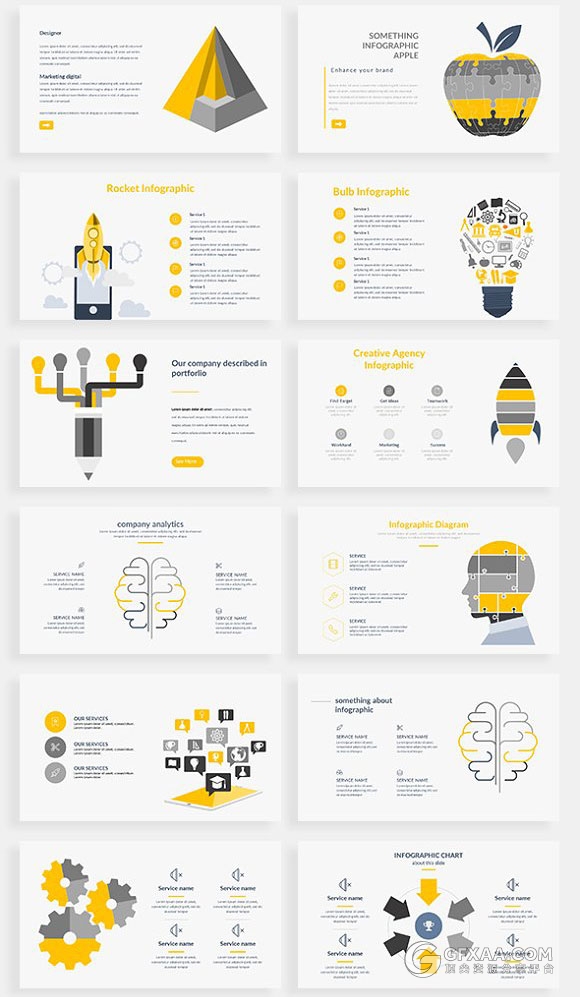 111页创意剪切图形商务多用途PPT模板 - 顶尖PPT