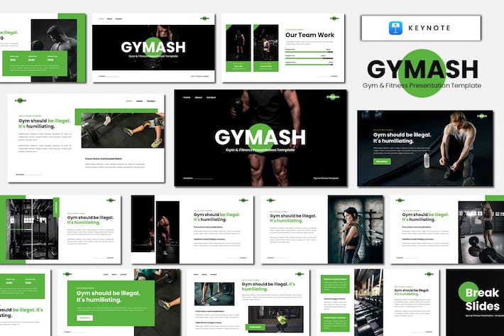 体操健身训练方案讲述Keynote模板 - 顶尖PPT