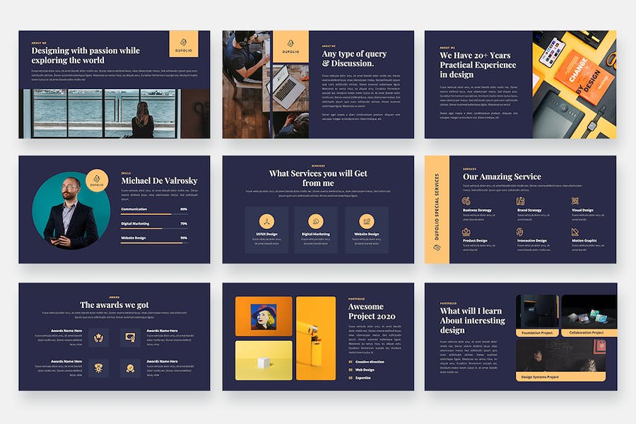 商务个人简介keynote模板 - 顶尖PPT