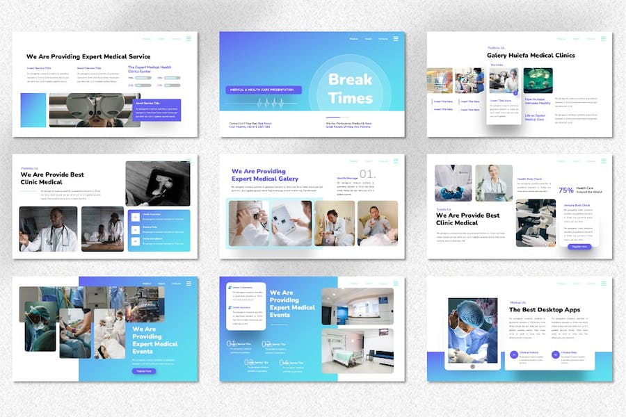 医疗健康保健服务推广Keynote模板 - 顶尖PPT