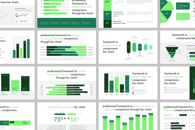 可视化数据分析条形图keynote模板 - 顶尖PPT