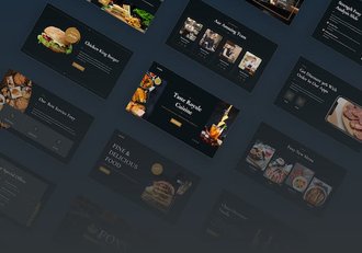 网红美食餐厅介绍keynote模板 - 顶尖PPT