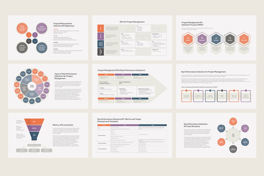 KPI项目管理绩效考核分析Keynote模板 - 顶尖PPT