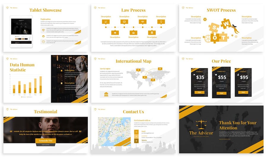 法律咨询律师事务方案PPT模板 - 顶尖PPT