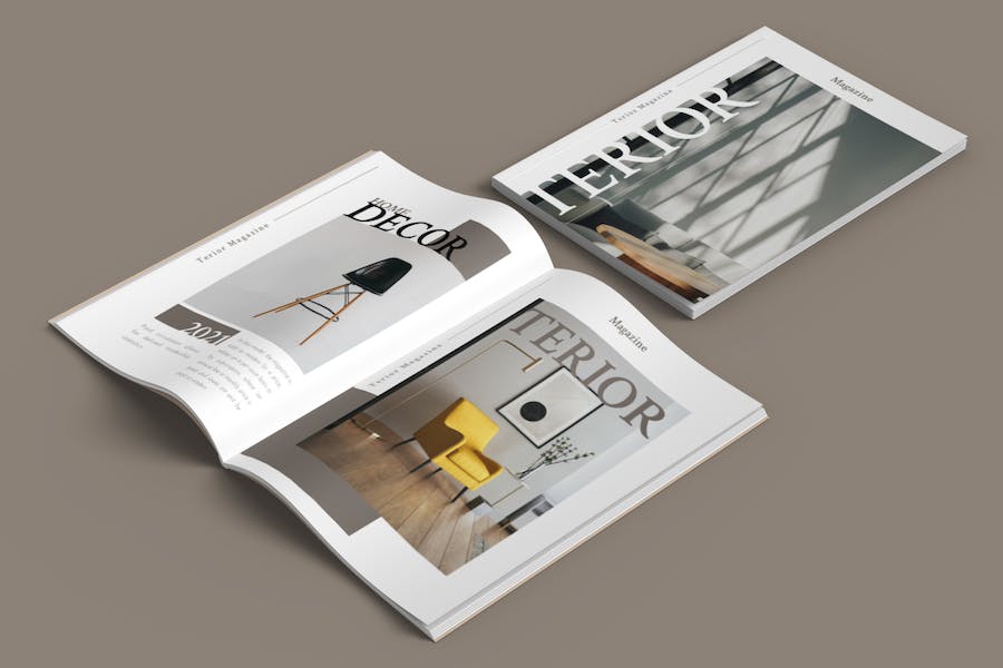 室内家具杂志风格深色高端Keynote模板 - 顶尖PPT