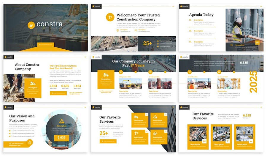 建筑工程工业PPT模板 - 顶尖PPT