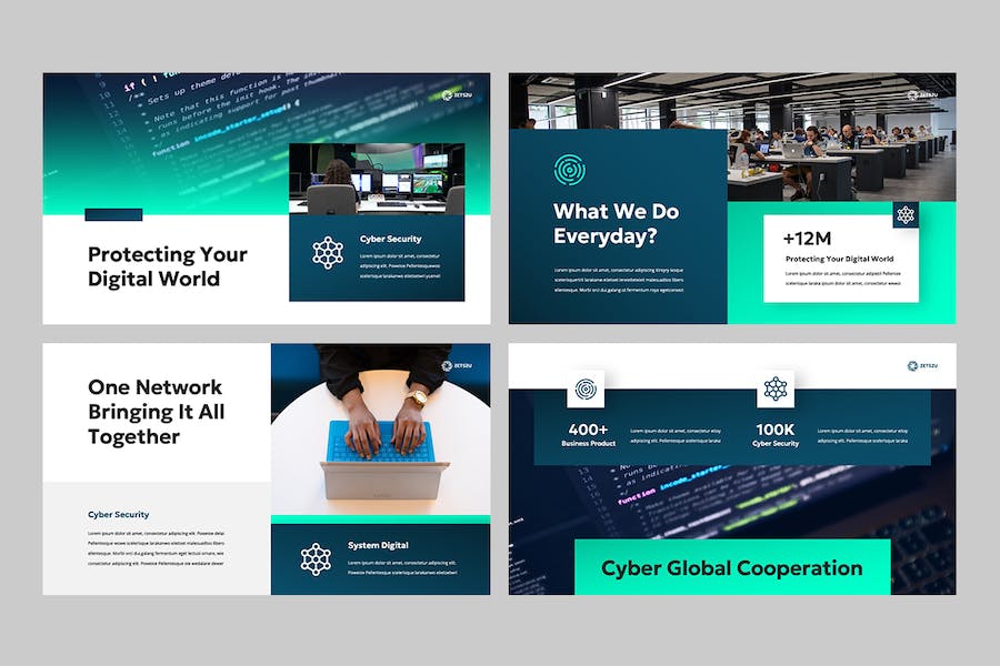 网络安全防护技术培训PPT模板 - 顶尖PPT