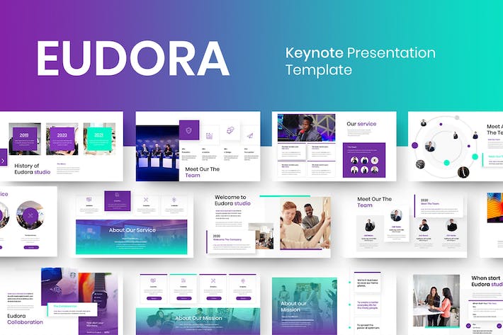渐变色企业合作商业计划营销商务通用keynote模板 - 顶尖PPT
