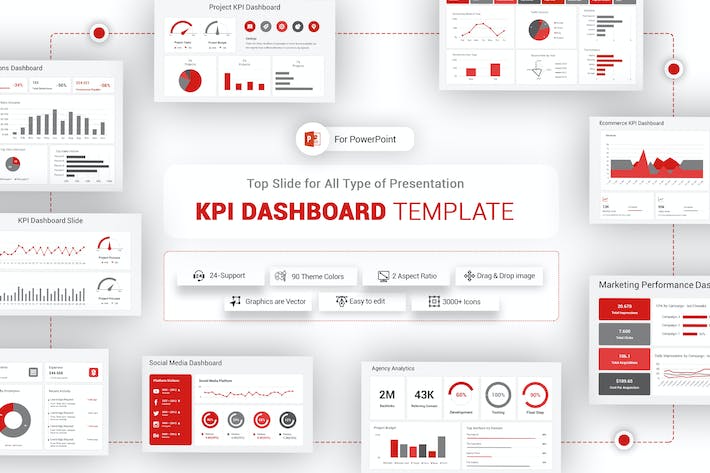 KPI关键绩效指标数据分析图形PPT模板 - 顶尖PPT