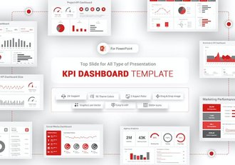 KPI关键绩效指标数据分析图形PPT模板 - 顶尖PPT