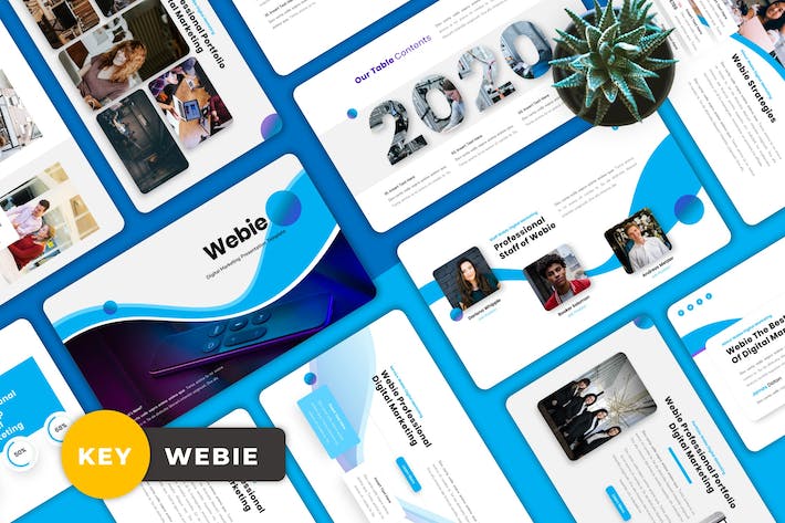 网页数字营销推广策略Keynote模板 - 顶尖PPT