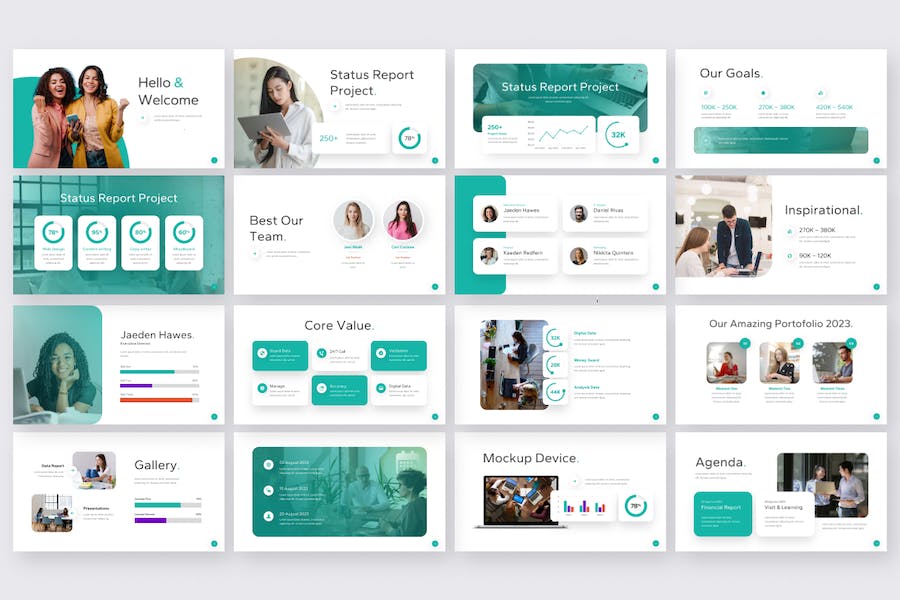 项目报告商业计划企业合作团队展示通用PPT模板 - 顶尖PPT